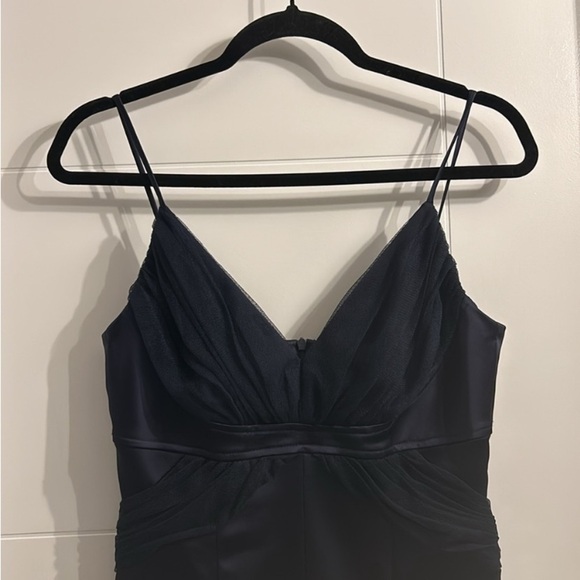 DAVID MEISTER Navy Blue Cocktail/Prom dress Midnight blue spaghetti strap size 4 - Picture 2 of 6